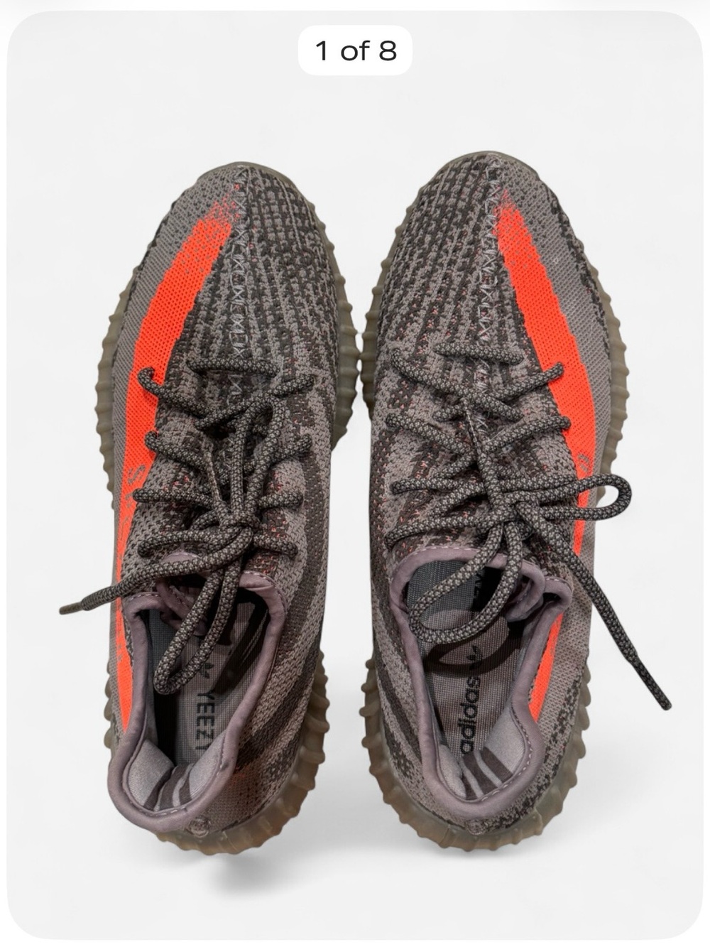 adidas Yeezy Boost 350 V2 Beluga BB1826 Men’s 10 Gray Solar Red SPLY-350